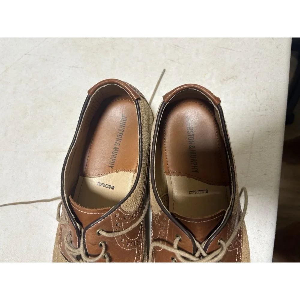 Johnston Murphy Sheepskin‎ Vented Flex System Mens Shoes Size 10 M